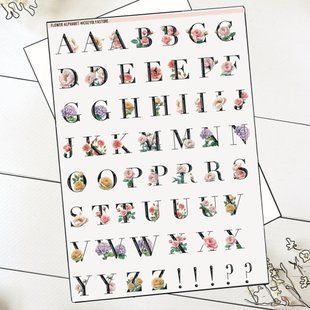 Стікерпак А5 Англійська абетка з квітами S_A5_FlowerAlphabet фото